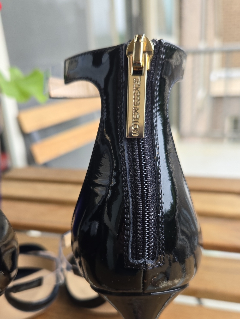 Tamara Mellon Frontline 75 Black Patent Clear Heels  Womens EU 38.5 - Picture 8 of 16
